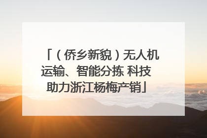 （侨乡新貌）无人机运输、智能分拣 科技助力浙江杨梅产销