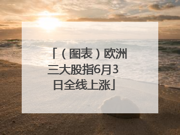 （图表）欧洲三大股指6月3日全线上涨