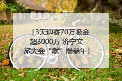 3天迎客70万吸金超3000万 济宁文旅大会“燃”爆端午