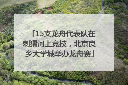 15支龙舟代表队在刺猬河上竞技,北京良乡大学城举办龙舟赛