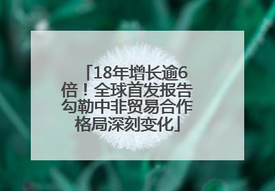 18年增长逾6倍！全球首发报告勾勒中非贸易合作格局深刻变化