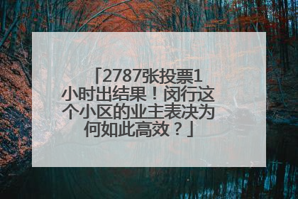 2787张投票1小时出结果！闵行这个小区的业主表决为何如此高效？