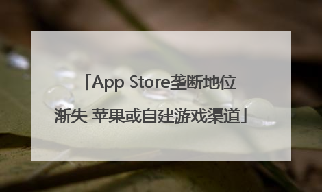 App Store垄断地位渐失 苹果或自建游戏渠道