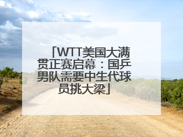 WTT美国大满贯正赛启幕：国乒男队需要中生代球员挑大梁